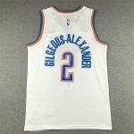 NBA 2 Gilgeous-Alexander OKC Thunder 22-23 Maillot blanc brodé